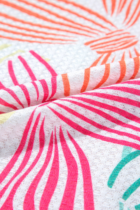 All Wrapped Up In Fun Waffle Knit Short Sleeve Top