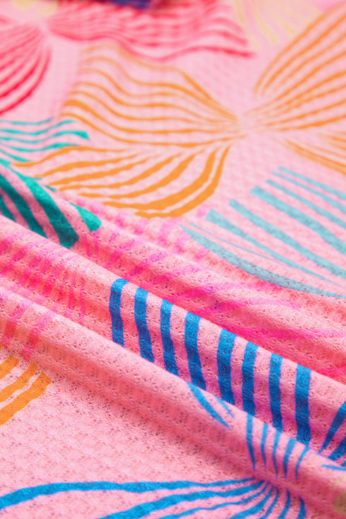 All Wrapped Up In Fun Waffle Knit Short Sleeve Top