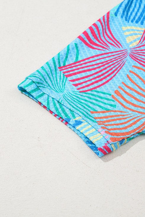 All Wrapped Up In Fun Waffle Knit Short Sleeve Top