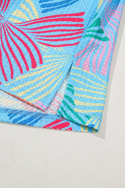 All Wrapped Up In Fun Waffle Knit Short Sleeve Top