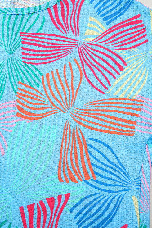 All Wrapped Up In Fun Waffle Knit Short Sleeve Top