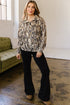 Allover Camo Zipper Collar Front Pocket Pullover Sweatshirt