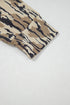 Allover Camo Zipper Collar Front Pocket Pullover Sweatshirt