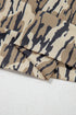 Allover Camo Zipper Collar Front Pocket Pullover Sweatshirt