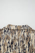 Allover Camo Zipper Collar Front Pocket Pullover Sweatshirt