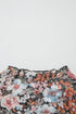 Allover Floral Print Sheer Mesh Short Sleeve Top
