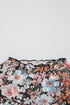 Allover Floral Print Sheer Mesh Short Sleeve Top
