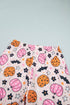 Allover Pumpkin Print Long Sleeve Coordinated Lounge Set