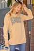 Amen Leopard Letter Print Oversized Pullover Sweatshirt