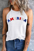 America Chenille Patch Halter Neck Tank