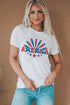 America Graphic Print Short Sleeve Round Neck Tee