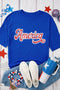 America Lettering Graphic Drop Shoulder Short Sleeve Tee