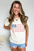 American Pride Bow Pattern USA Graphic Tee Shirt
