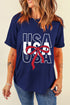 American Pride USA Bow Graphic Casual Tee
