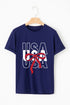 American Pride USA Bow Graphic Casual Tee