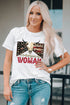American Woman Bull Skull Graphic Short Sleeve Tee