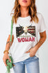 American Woman Bull Skull Graphic Short Sleeve Tee