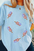 Americana Sequin Popsicle Novelty Short Sleeve Graphic Tee