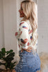 Americana Sheer Mesh Glitter Heart Print Long Sleeve Bodycon Bodysuit