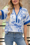 Animal Paradise Raglan Sleeve V Neck Blouse