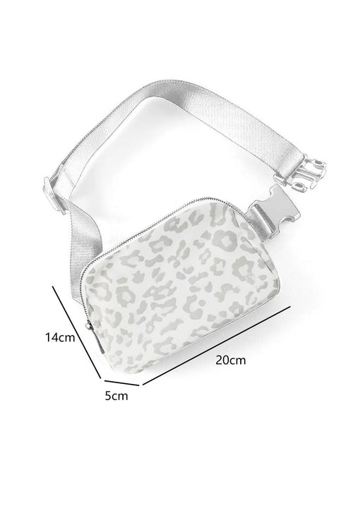 Animal Pattern Canvas Buckle Strap Crossbody Bag
