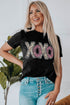 Animal Pattern XOXO Graphic Short Sleeve Tee
