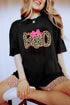 Animal Print Boo Ghost Graphic Crew Neck Tee