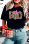 Animal Print Boo Ghost Graphic Crew Neck Tee
