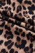 Animal Print Lace Detail Puff Sleeve Button Front Shirt
