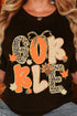 Animal Print Letter Graphic Short Sleeve Casual Tee