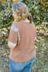 Animal Print Pattern Blocked Patchwork Western Plus Size Top