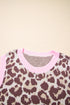 Animal Print Ribbed Trim Sleeveless Knit Top