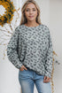 Animal Print Stitching Loose Long Sleeve Top