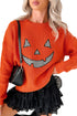 Applique Graphic Drop Shoulder Round Neck Long Sleeve Sweater