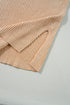 Apricot Cable Knit Drop Shoulder Side Slits Loose Sweater