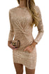 Apricot Knot Pack Hip Sequin Dress