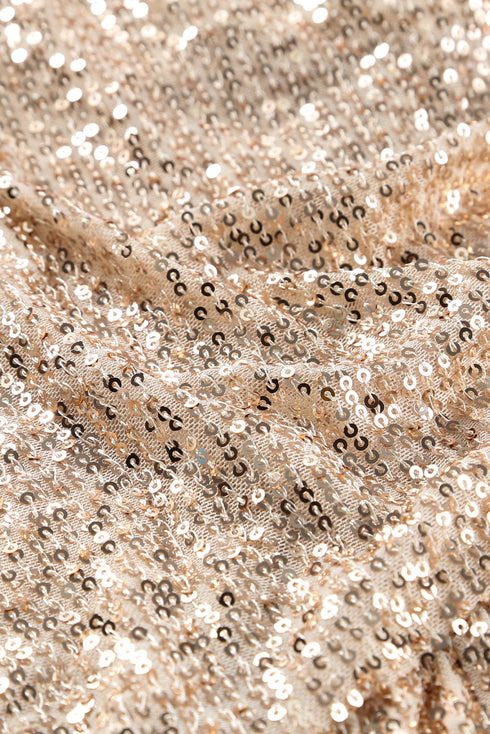 Apricot Knot Pack Hip Sequin Dress