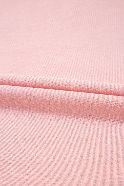 Apricot Pink Half Sleeve T-Shirt & Cargo Sweatpants Set