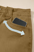 Arrow Detail Western Denim Graphic Statement Shorts