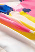 Artistic Brushstroke Print Cap Sleeve Button Down Shirt