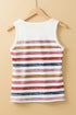Artistic Brushstroke Stripe Sleeveless Round Neck Tank