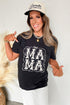 Artistic Floral Embellished Mama Graphic Print Tee Shirt