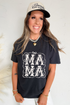 Artistic Mama Letter Print Short Sleeve Jersey Tee