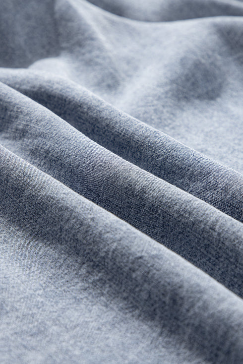 Ashleigh Blue Ruffled Shirred Neckline Sleeveless Denim Tank Top