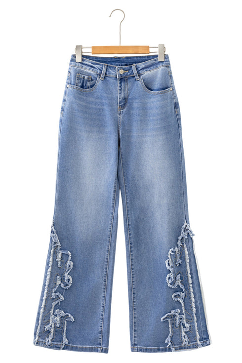 Ashleigh Embroidered Western Print Flare Leg Full Length Jeans