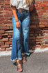 Ashleigh High Waist Frayed Hem Flare Jeans