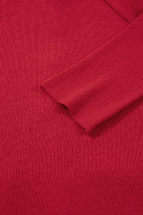 Asymmetric Button Stand Collar Wrapped Knit Cardigan