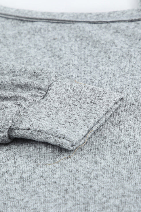 Asymmetric Dew Shoulder Long Sleeve Top