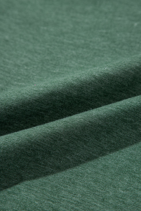 Asymmetric Exposed Seam Detail Drop Shoulder Crew Neck Pullover Top