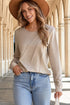Asymmetric Exposed Seam Detail Drop Shoulder Crew Neck Pullover Top